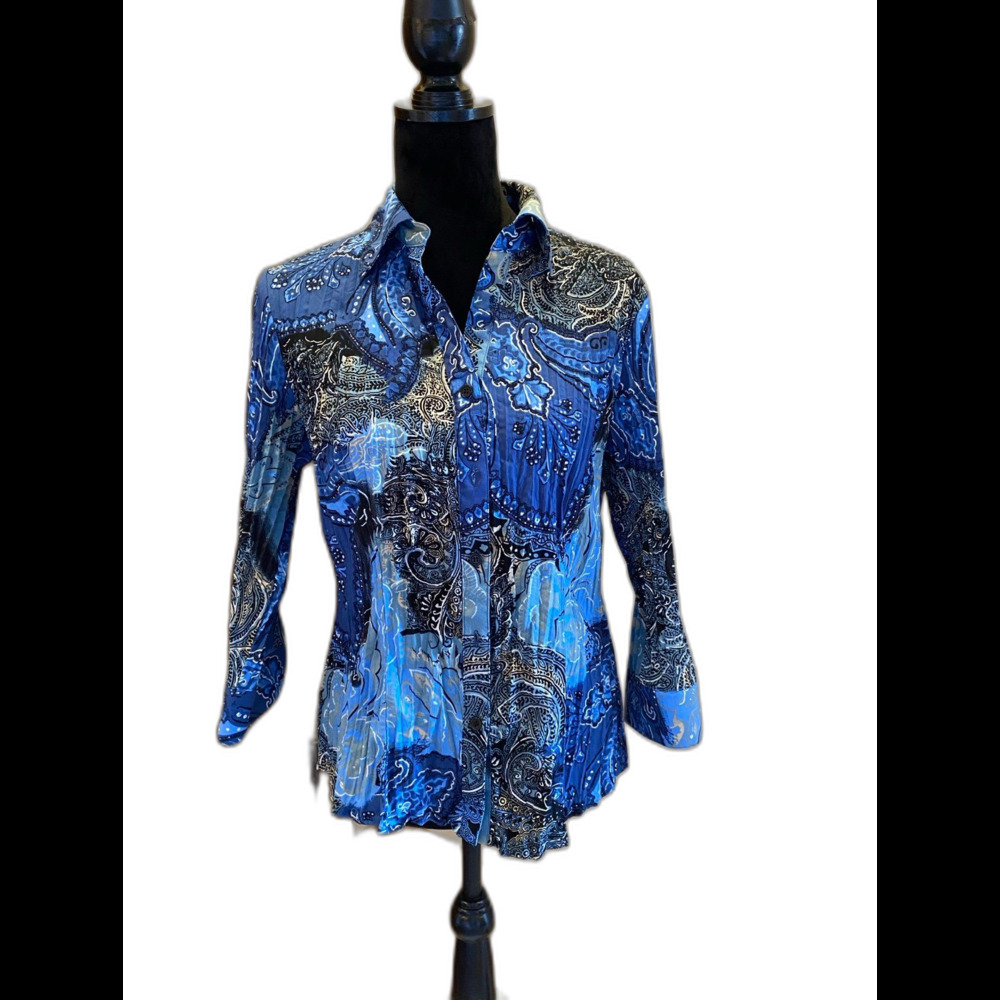 Apt‎ 9 Women’s Size Medium  Long Sleeved Button Down Collared  Dressy Blouse